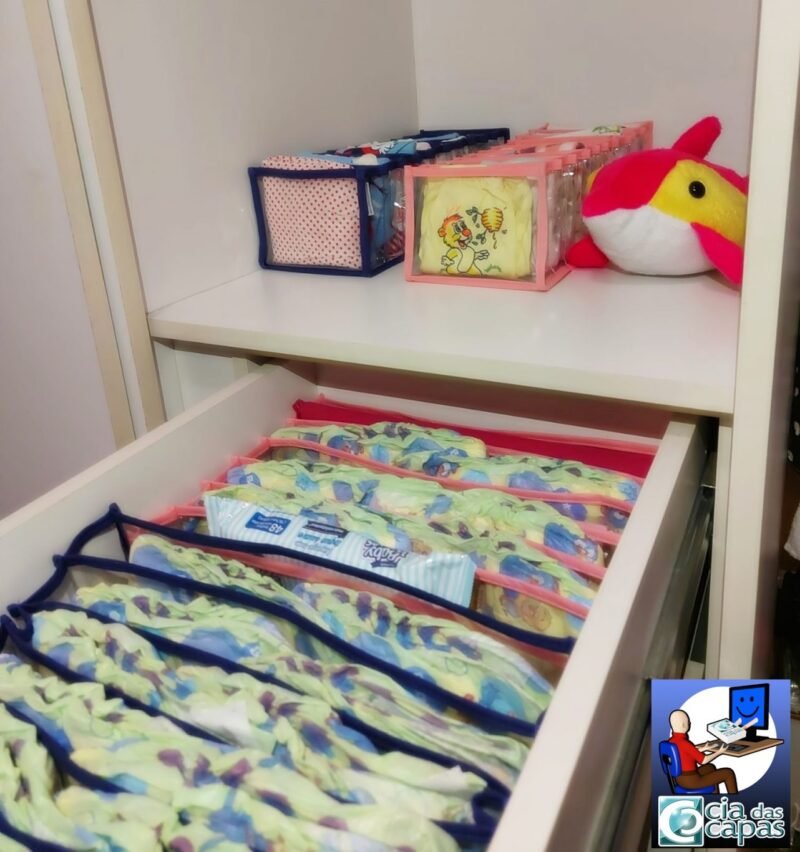 Colmeia Organizadora para Roupa de Bebê em PVC Azul (5 pçs) - Imagem 12