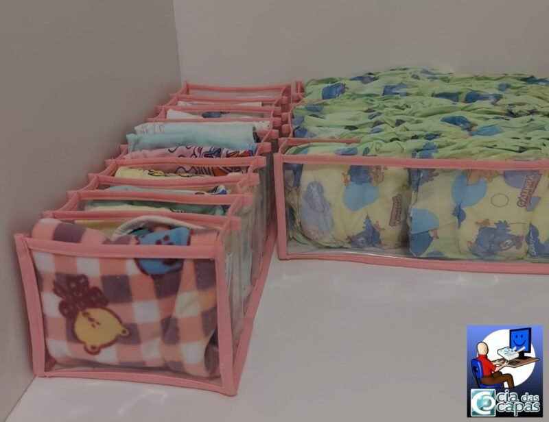 Colmeia Organizadora para Roupa de Bebê em PVC Azul (5 pçs) - Imagem 11