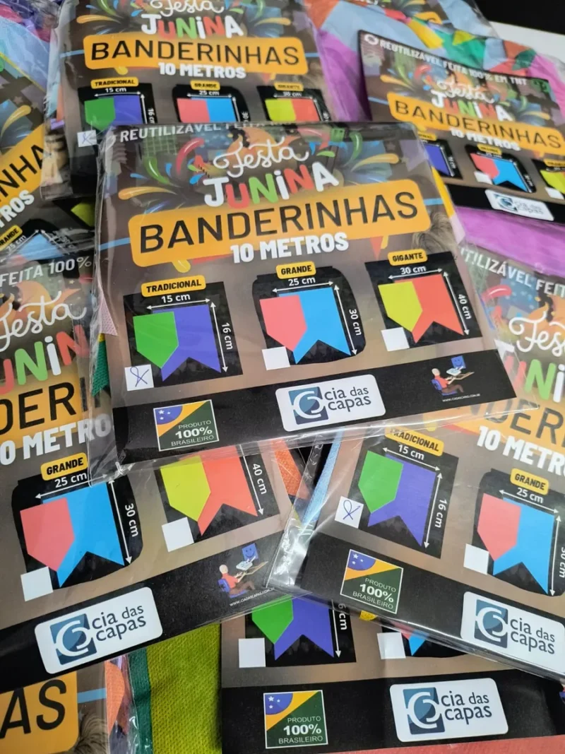 Varal/Bandeirinha Em Tiras Tnt Color Reutilizável 10 Metros - Imagem 7