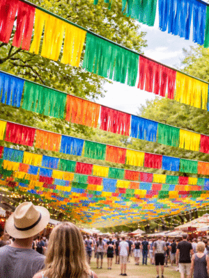 Varal Em Tiras Reutilizável Para Festa Junina