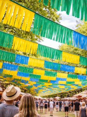 Varal Em Tiras Reutilizável Para Festa Junina