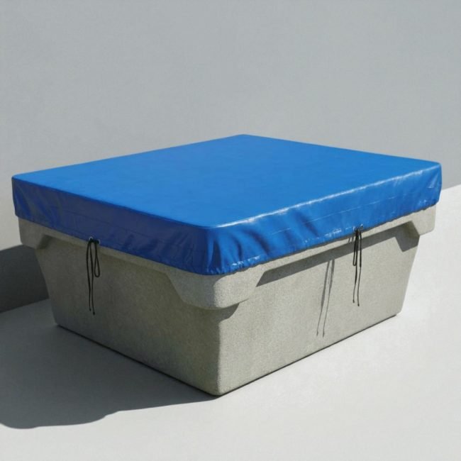 Capa para Caixa D'água Retangular _ Fundo Cinza