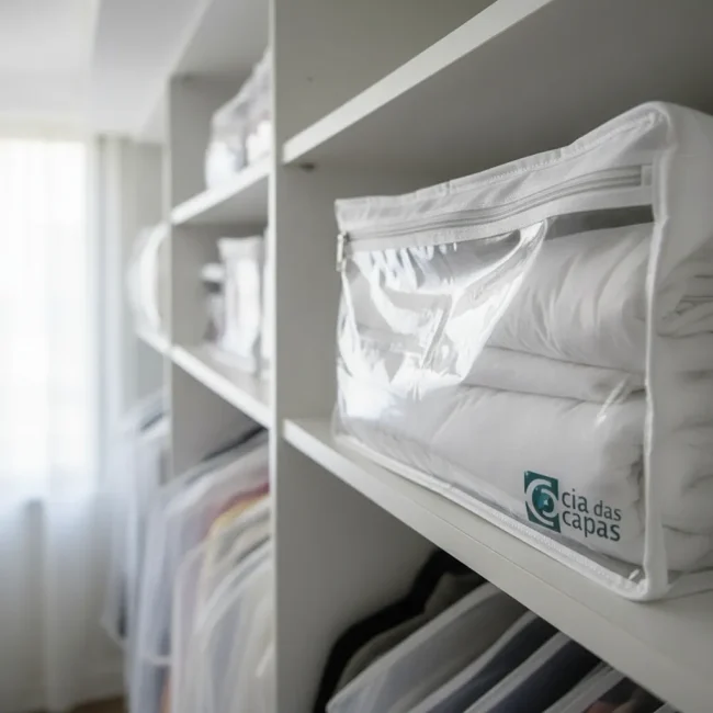 Organizador de Roupas Transparente M, P E G..